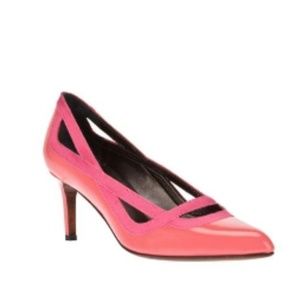 Lanvin Patent Kitten Heels in Pink